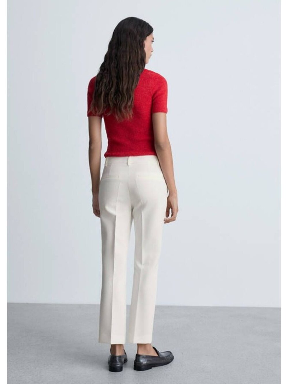 MNG Womens White Tapered Trousers Size 12 - Picture 2 of 16